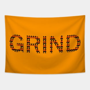 GRIND with Flames Tapestry