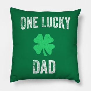 Mens One Lucky Dad Tee Vintage St Patrick Day Pillow