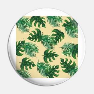 Tropical Palm Leaf Pattern Pin