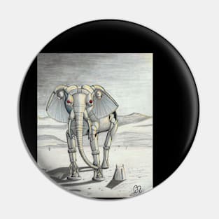 Mechanical Elephant Pin