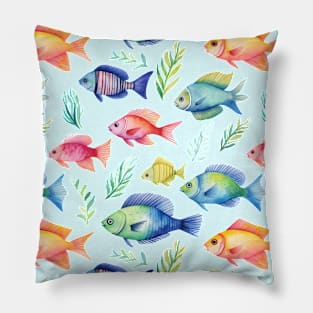 Tropical Fishes Pattern #1 Pillow