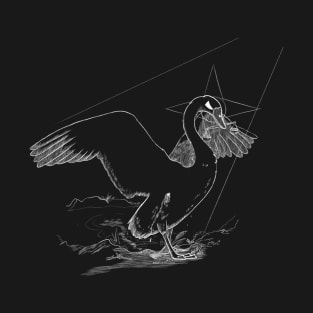 Swan of Judgement Drawing (Dark) T-Shirt