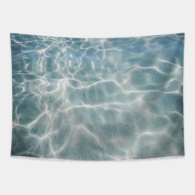 Crystal clear sea Tapestry by Jenmag