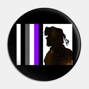 Galaxy Hunk Asexual Pride Pin