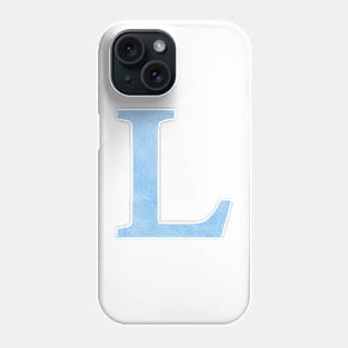 The Letter L Blue Metallic Design Phone Case