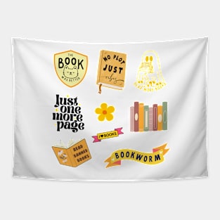 Yellow Bookish Pack Tapestry