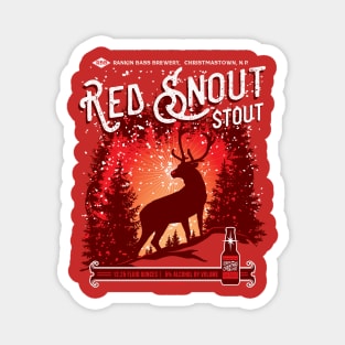 Rudolph's Red Snout Stout. A Christmas Brew Magnet