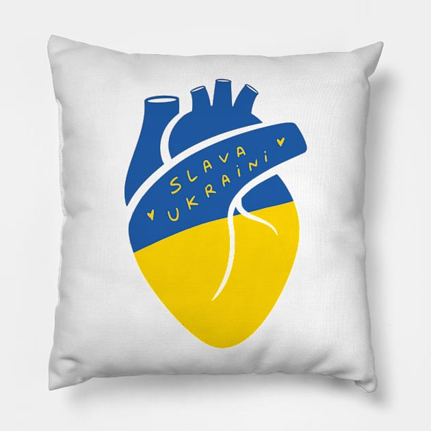 slava ukraini Pillow by chandelier2137