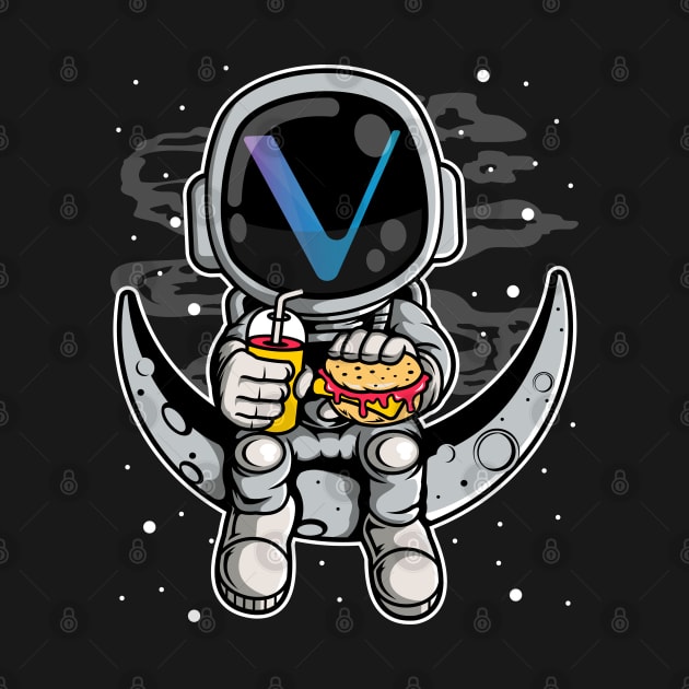 Astronaut Fastfood Vechain Crypto VET Coin To The Moon Token Cryptocurrency Wallet Birthday Gift For Men Women Kids by Thingking About