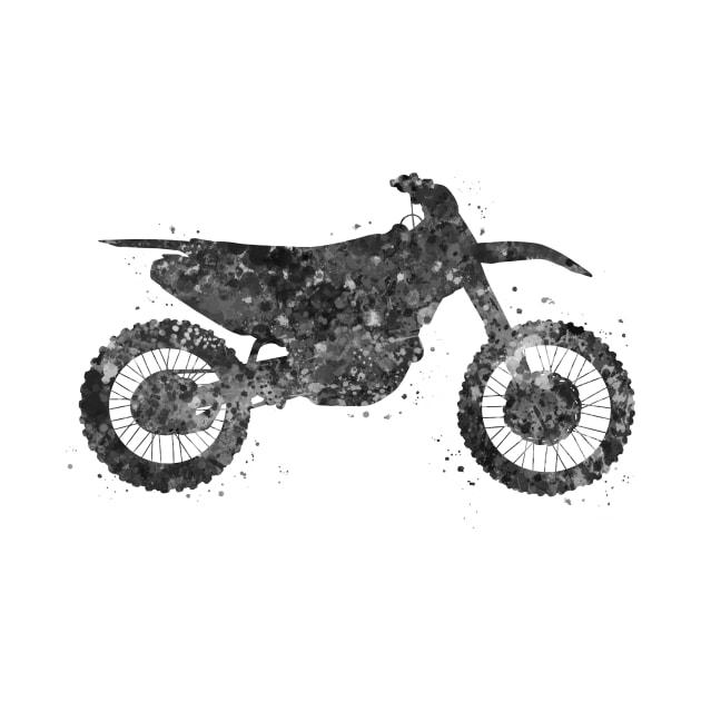 Motocross black and white by Yahya Art