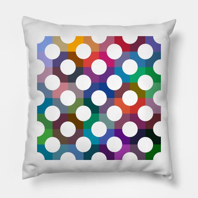 Dots and squares Pillow by bobdijkers