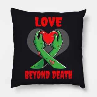 Zombies Love Beyond Death Horror Gifts for Couples Pillow