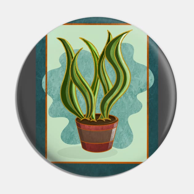 Potted Snake Plant Pin by MarMi