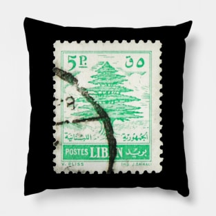 Lebanon stamp vintage Pillow