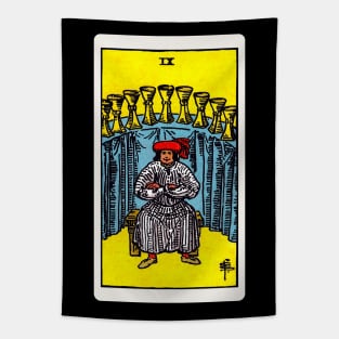 Card #44 - Nine Of Cups - Rider Waite Smith Tarot Tapestry