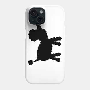 Poodle dog silhouette repeating design Phone Case