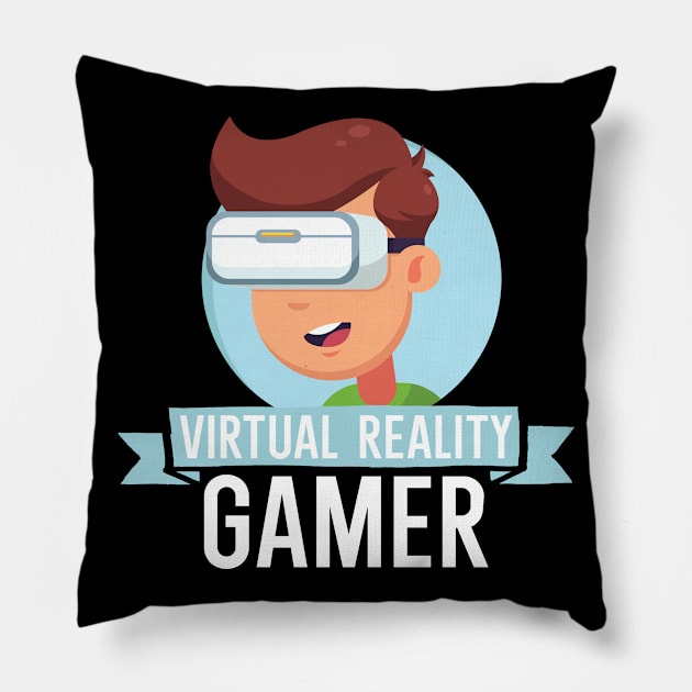 Virtual Reality Gamer Pillow by maxcode