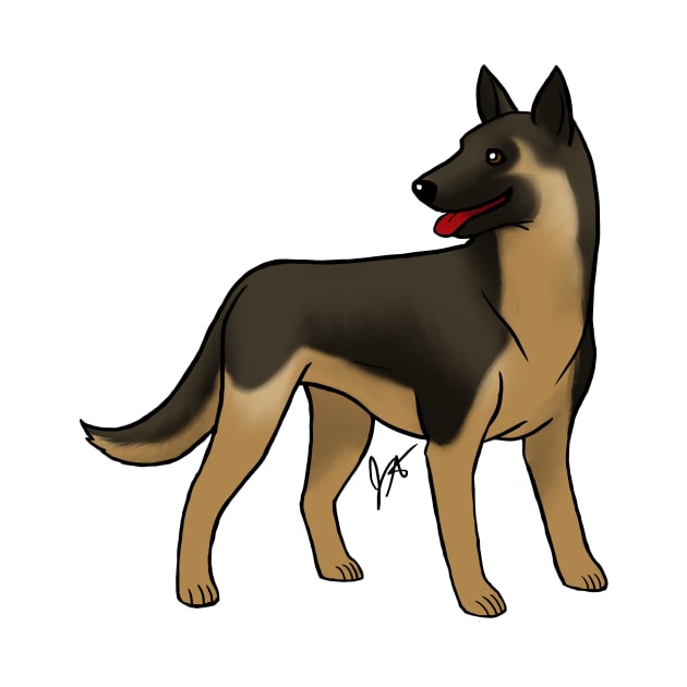 Dog - Belgian Malinois - Bi-Color Black and Tan by Jen's Dogs Custom Gifts and Designs
