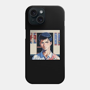 Japanese Anime Vibes Serbian Tennis Boy in Japan Vintage Tennis Player Phone Case