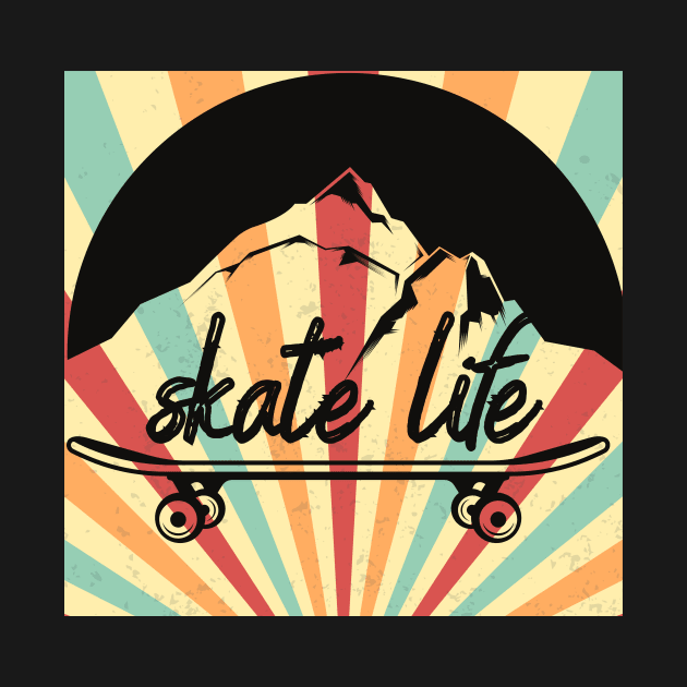 Skate life,Retro by Personalizedname