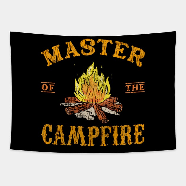 Master Of The Campfire Master Camping Tapestry by kimmygoderteart