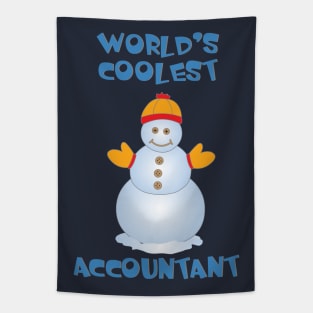 Coolest Accountant Snowman Tapestry