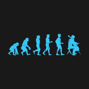 Cellist Evolution Gift Idea Cello Player Blue T-Shirt