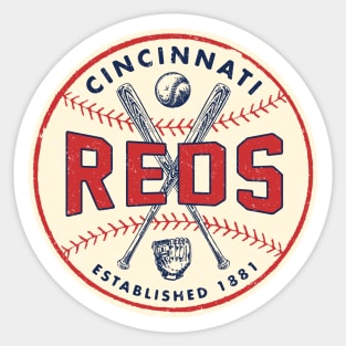 Cincinnati Reds Vintage Logo 1968 - 1992 Sticker Vinyl Wall Decal