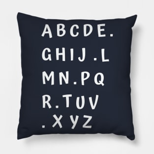 funny alphabet wall Pillow