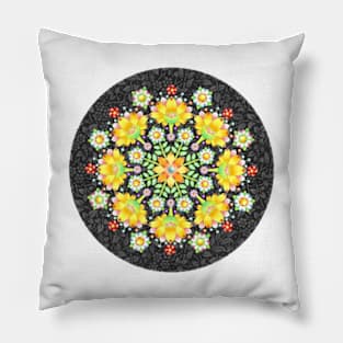 Flower Crown Mandala Pillow