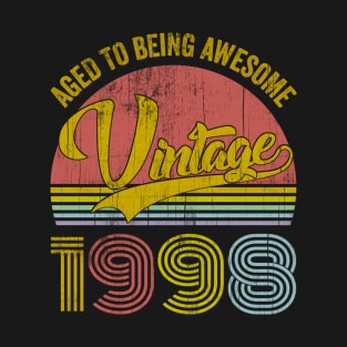 Classic 22nd birthday for men women Vintage Rainbow 1998 T-Shirt