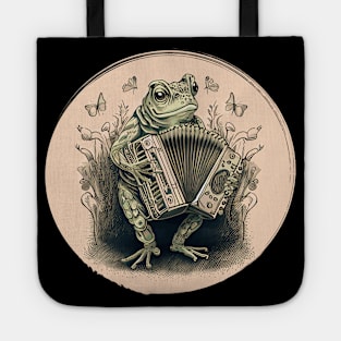 Cottagecore Frog With Accordion Tote