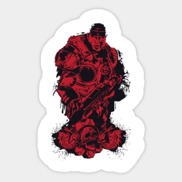 Marcus Fenix Gears Of War Sticker Teepublic