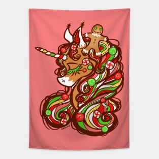 Gingerbread Unicorn Tapestry