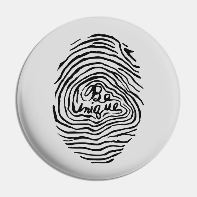 Be Unique Fingerprint Pin by HolyCowCreations