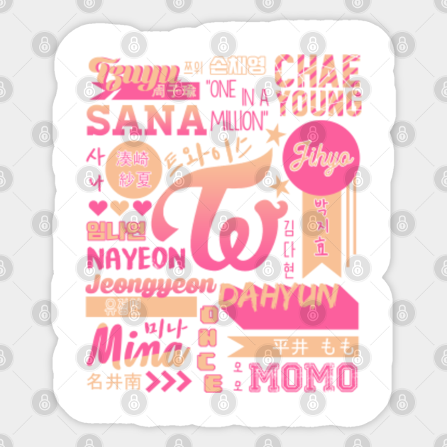 Twice Collage Kpop Sticker Teepublic