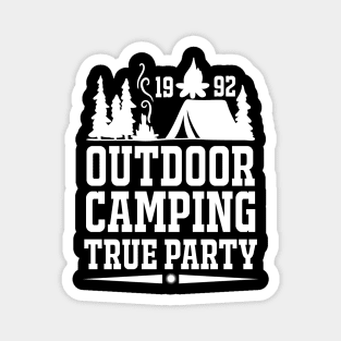 1992 outdoor camping true party T Shirt For Women Men Magnet