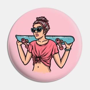 Love Skating Design Pin