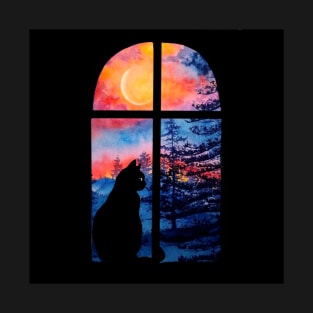 Cat at home in shadows T-Shirt