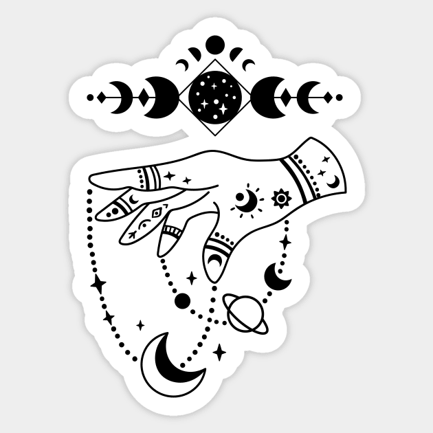 Witch Moon Sticker, Witchy Stickers For Cars