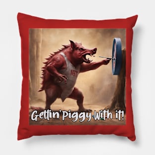 Gettin piggy with it Pillow