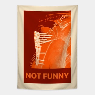 Not Funny But Humerus X-Ray Orange Tapestry