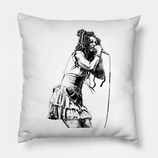 Ari Up Retro Pillow by tykler