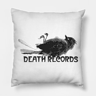 Death Records Logo (black on white) Pillow