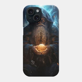 mystery wizard casting spell Phone Case