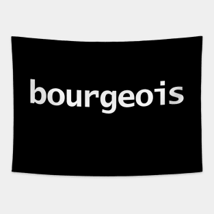 Bourgeois Typography White Text Tapestry