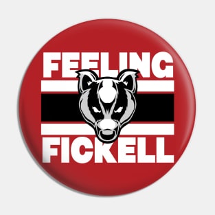 Feeling Fickell // Retro Badger Cartoon // Football in Wisconsin Pin