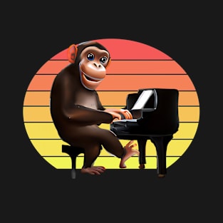 Monkey at the piano T-Shirt