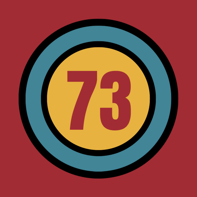 The Number 73 - seventy three - seventy third - 73rd by Siren Seventy One