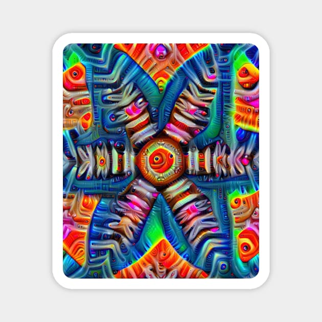 Bright Colorful Abstract Art Magnet by SpotterArt